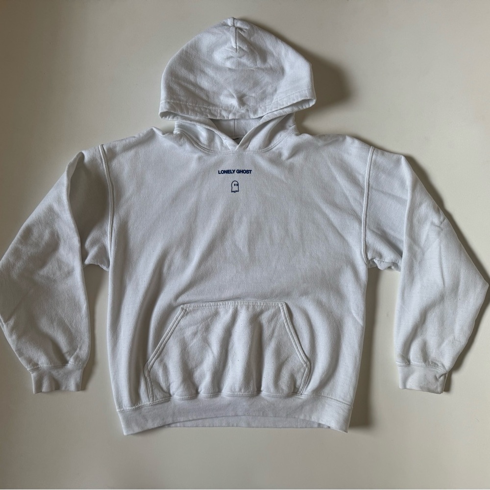 Lonely Ghost White Hoodie
